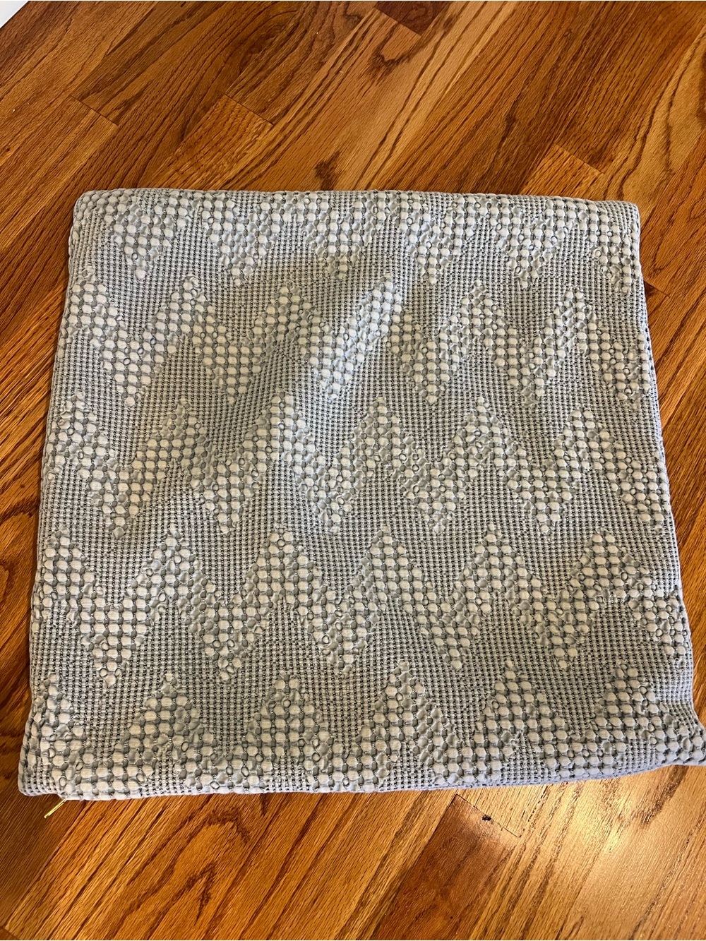 Anthropologie Blue Chevron Waffle Weave 20x20 Throw Pillow Cover